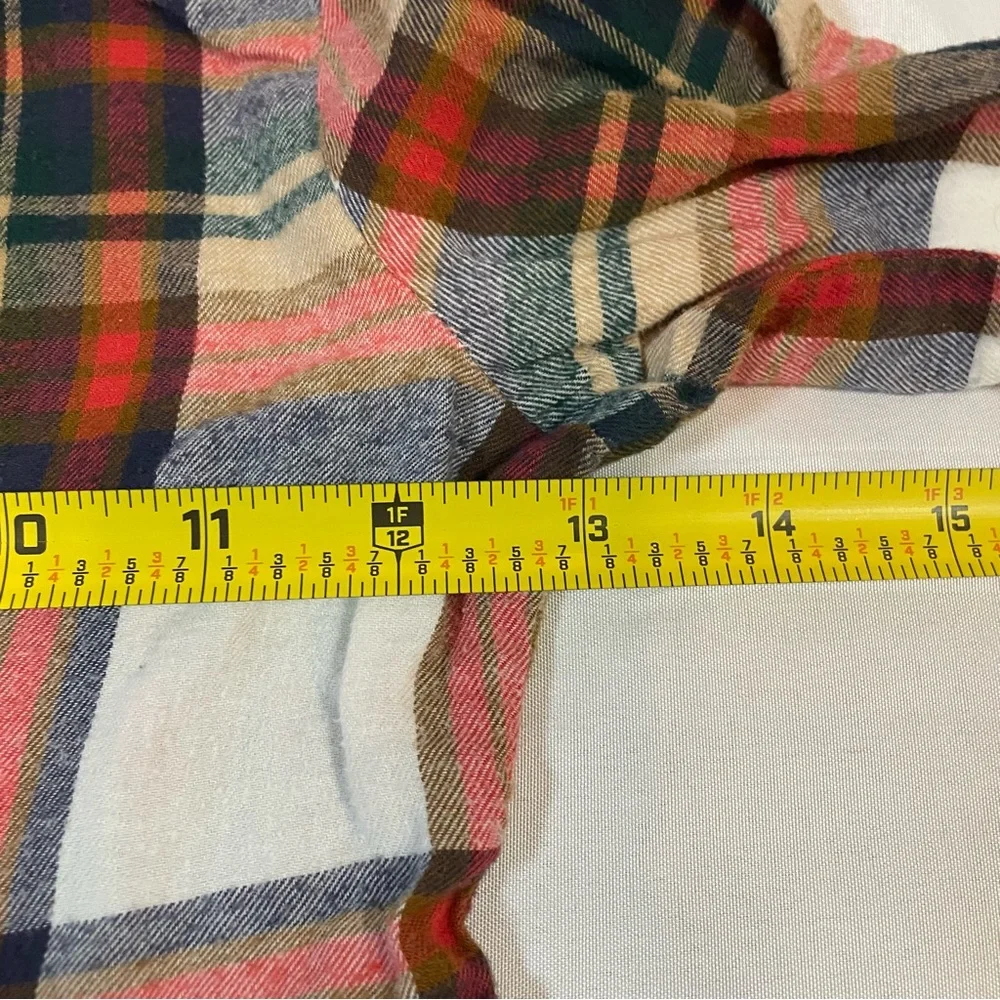 Crewcuts J Crew Girls Plaid Tiered Dress Size 8 Multi Color Cotton Ruffle Collar